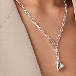 Jenny Bird Silver Heart Pendant Necklace